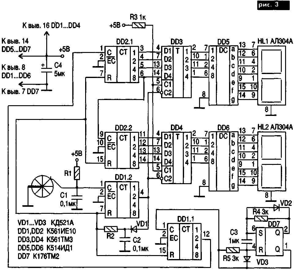 Цифровой счетчик схема